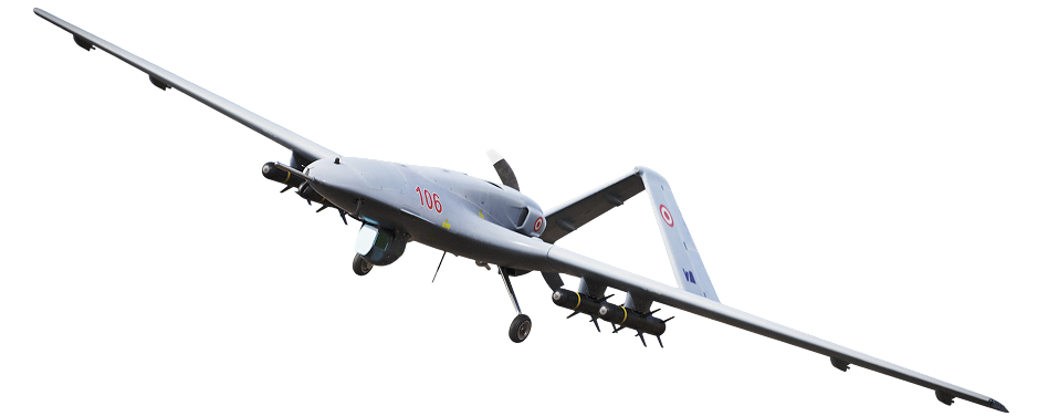 Military UAV drone 3D model with wing-mounted missiles