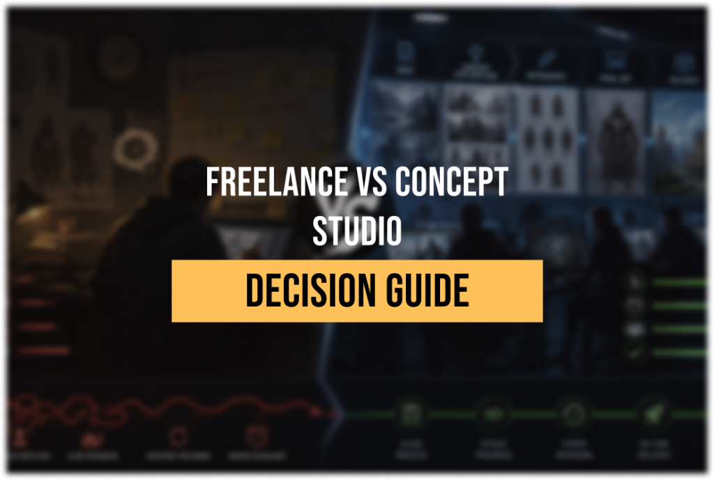 Hire Concept Artist vs Outsource Concept Studio: What Actually Changes in Your Pipeline