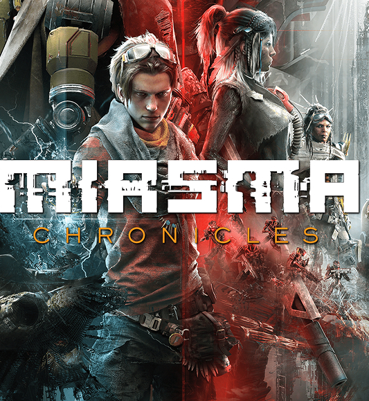 Miasma Chronicles promotional banner — 3D weapons and environment art production