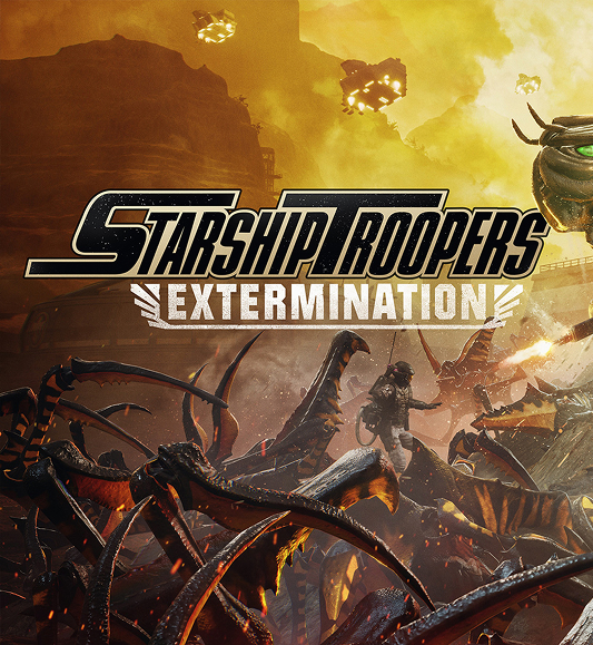 Starship Troopers: Extermination promotional banner — Sci-fi creatures and battle props 3D art production
