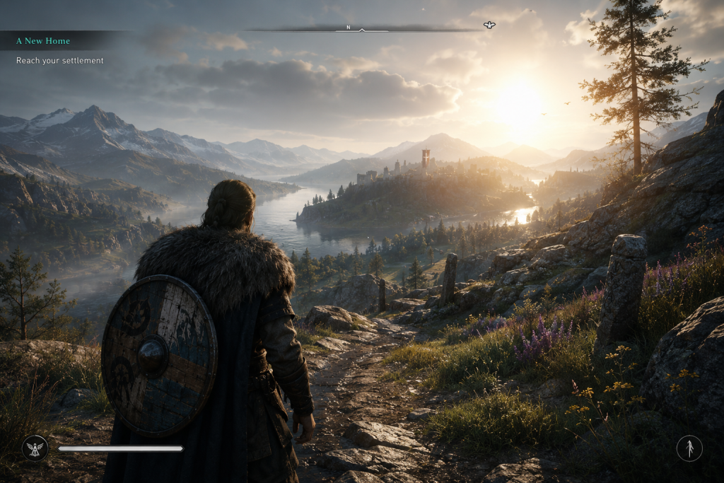 Game interface showing minimal HUD design during high-focus gameplay moment—an example of flow state-preserving visual feedback