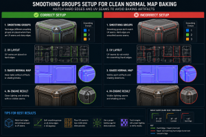 High-Poly to Low-Poly: How Normal Map Baking Works in Game Production