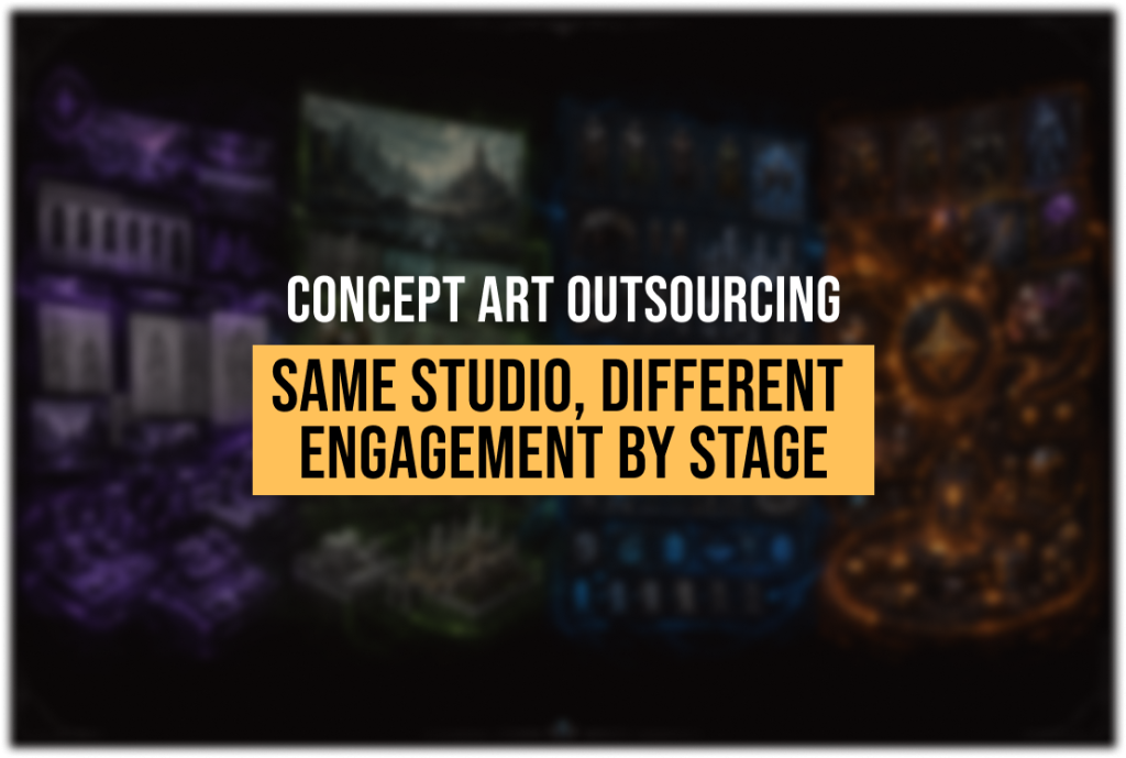 Concept Art Outsourcing Studio Engagements: What Changes at Each Production Stage