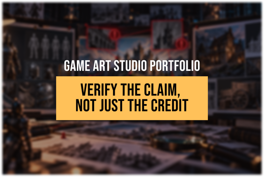Red Flags in a Game Art Studio’s Portfolio: How to Verify What Was Actually Shipped