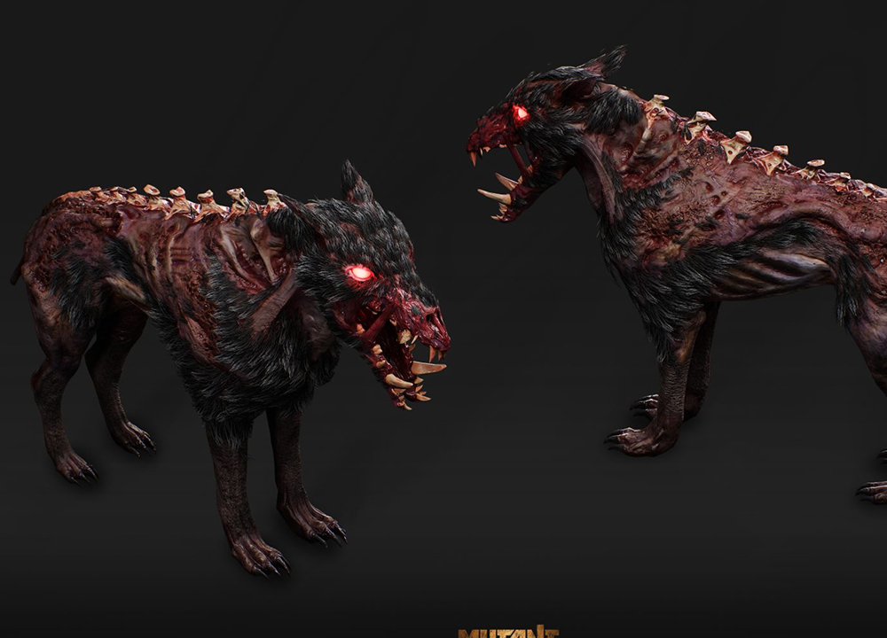 Mutated wolf creature from Mutant Year Zero – horror creature 3D model by Nasty Rodent