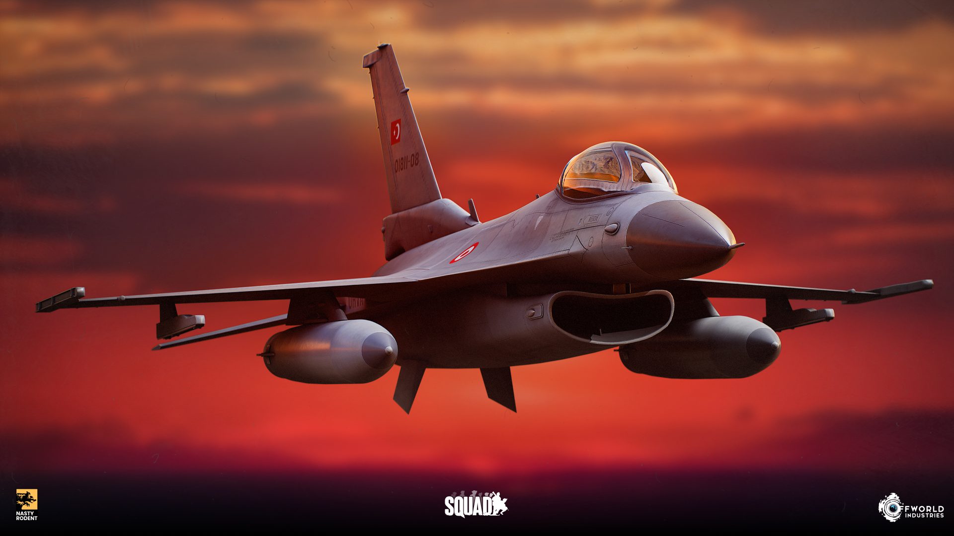 F-16 fighter jet from Squad – military aircraft 3D model by Nasty Rodent
