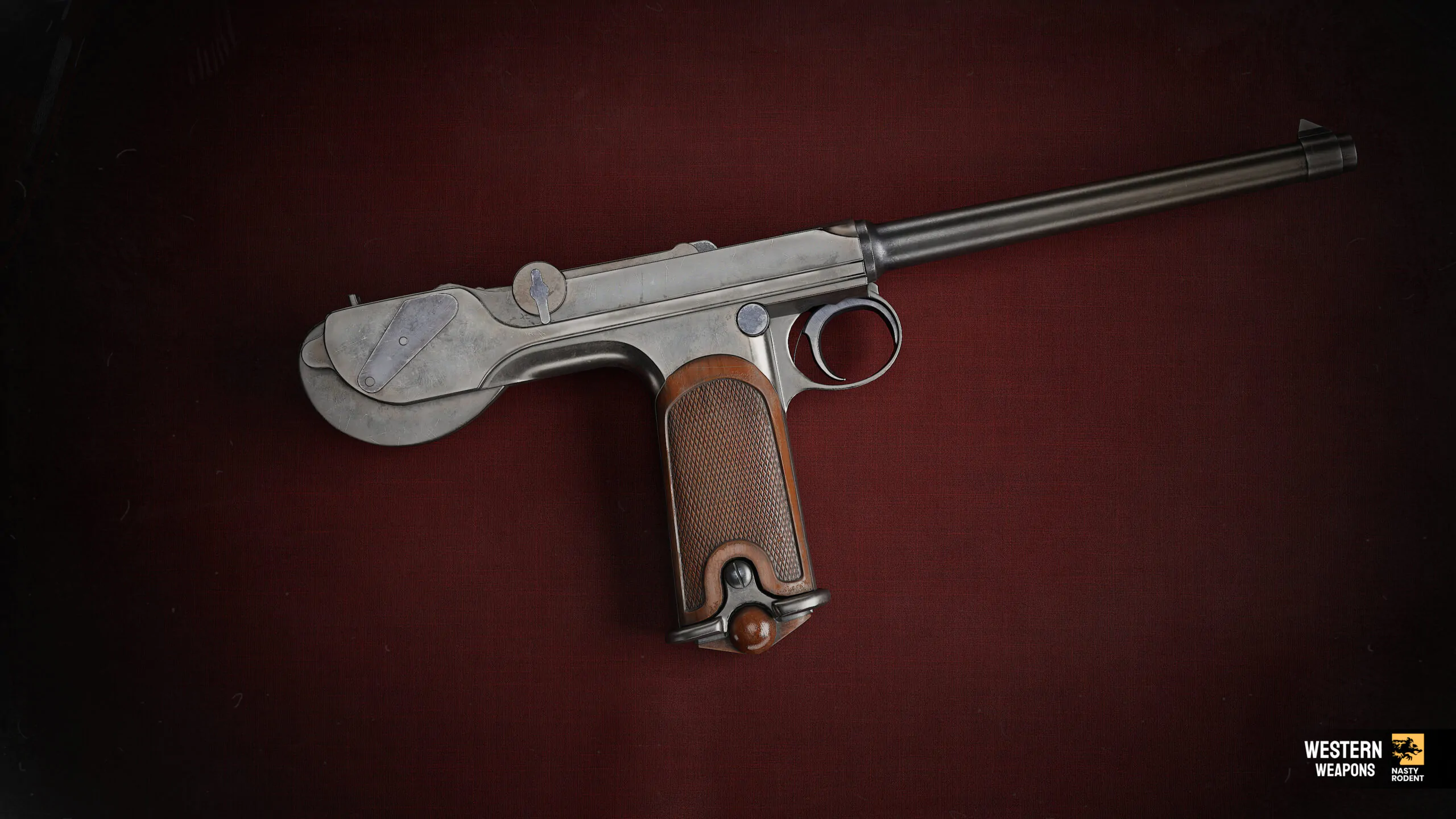 Borchardt C93 pistol 3D model — Realistic historic weapon art for shooters