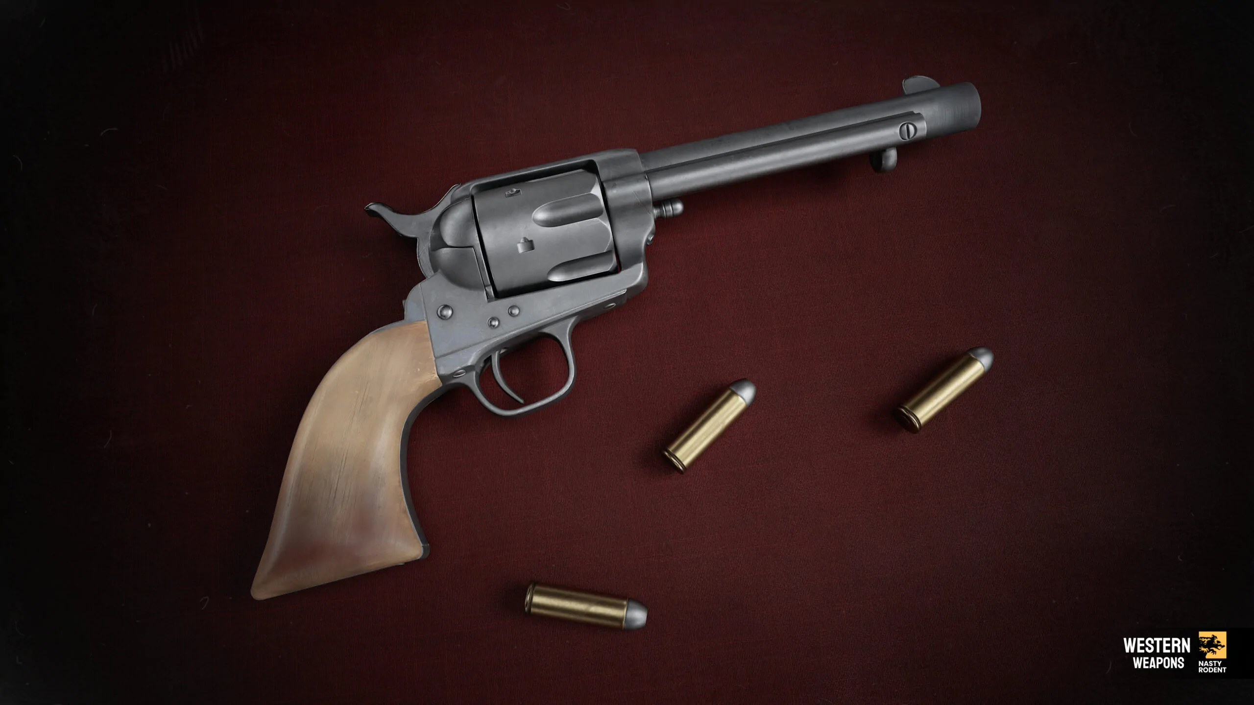 Colt Single Action Army revolver 3D model — Historic western weapon art