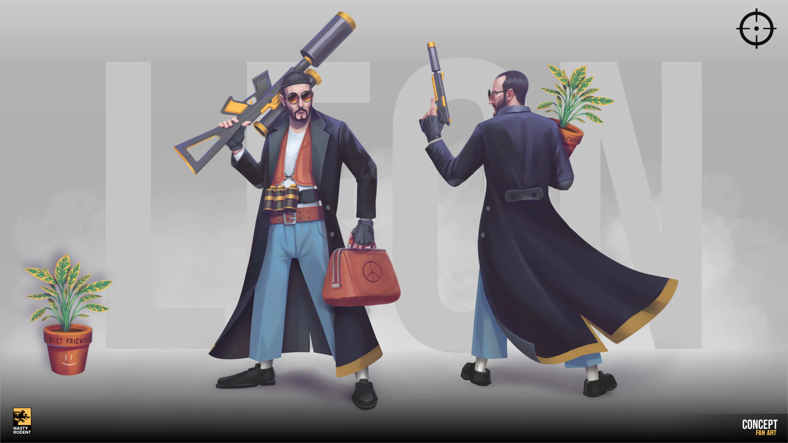 Character concept art "Leon" — Stylized character design and props