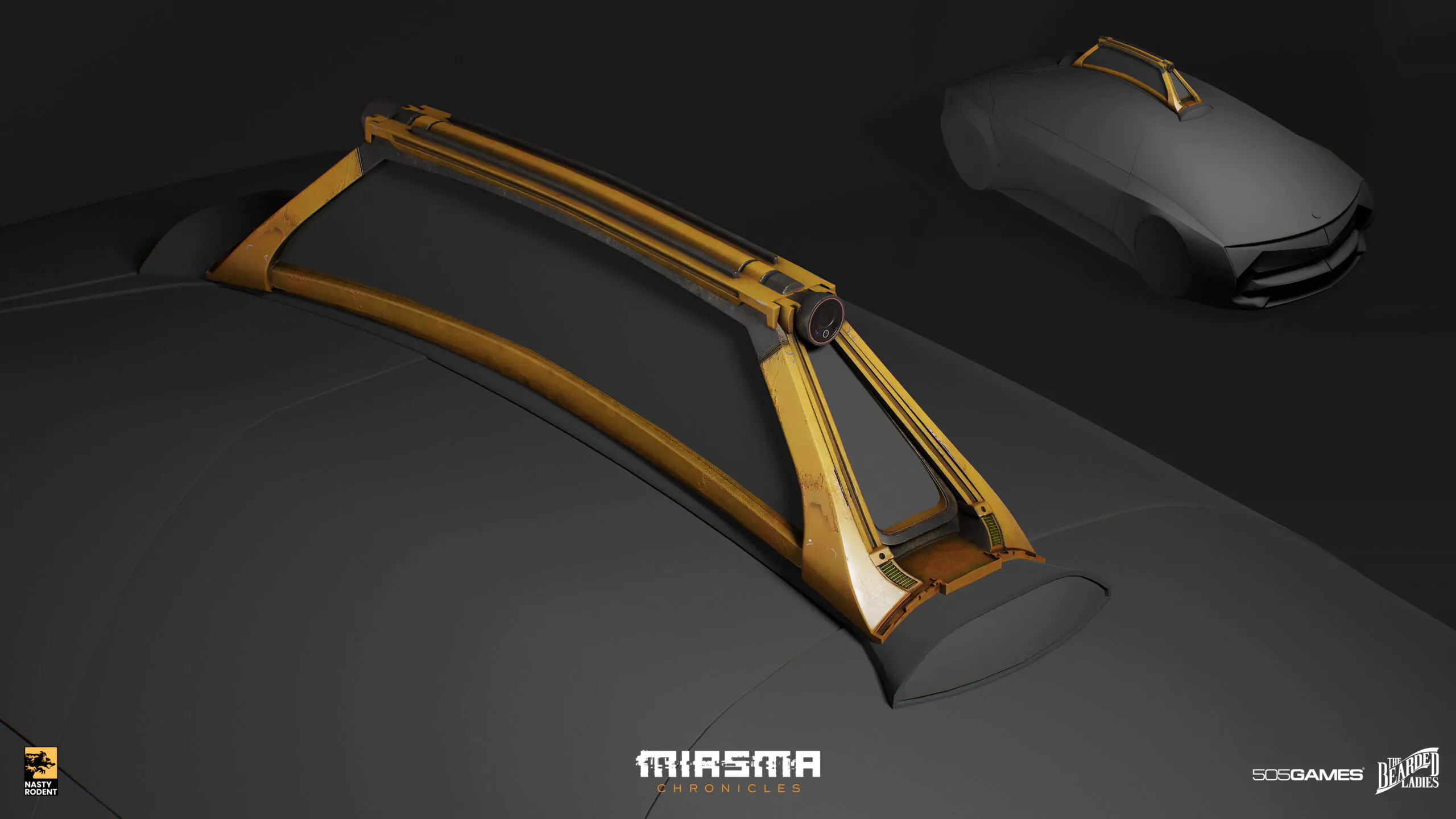 Sci-fi taxi vehicle 3D model — Futuristic car asset for game development