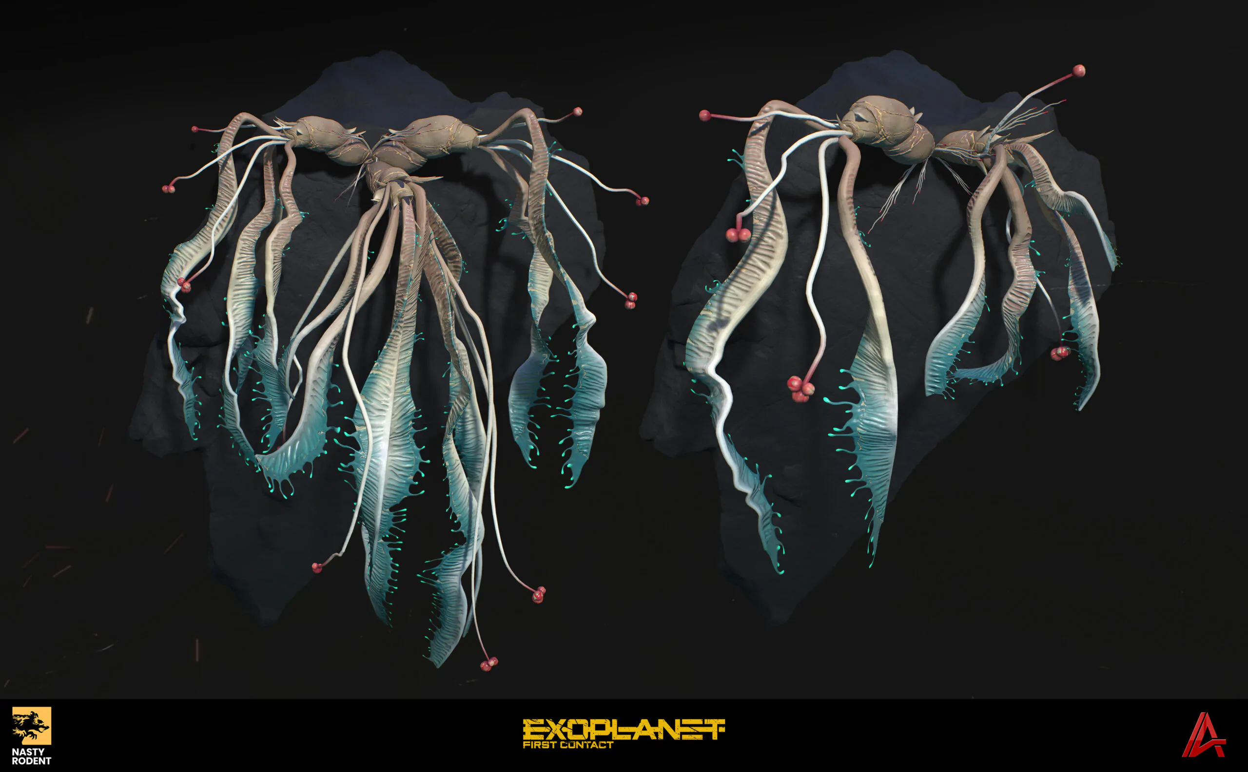 Tropical lianas vines 3D model — Detailed organic environment art