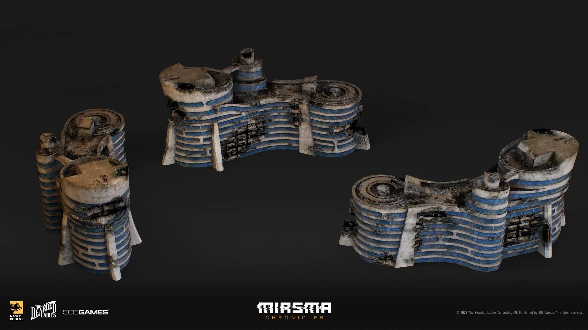 Industrial sci-fi building 3D model — Architecture asset for tactical games