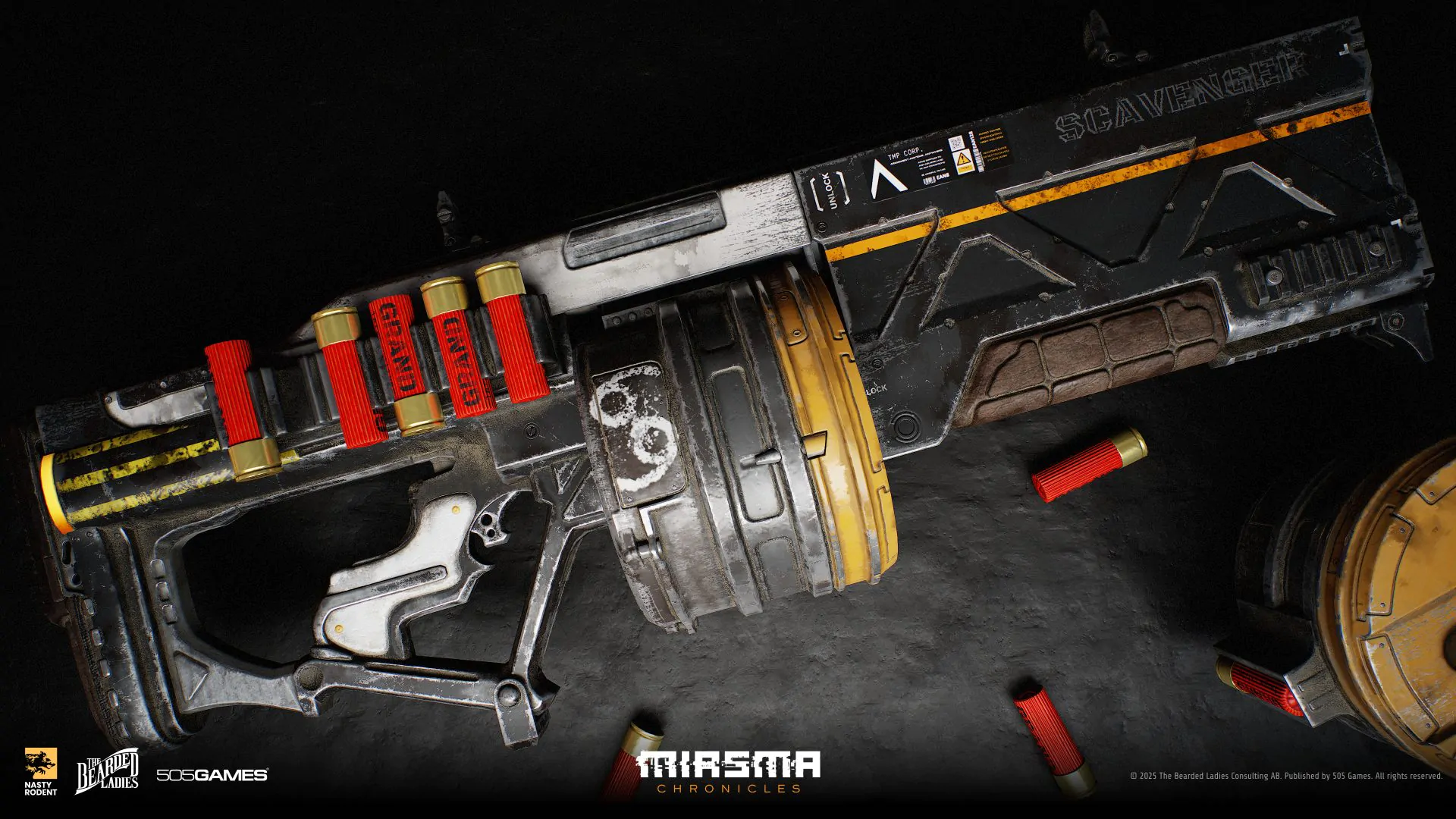 Sci-fi Scavenger shotgun LVL2 3D model — High-quality weapon asset